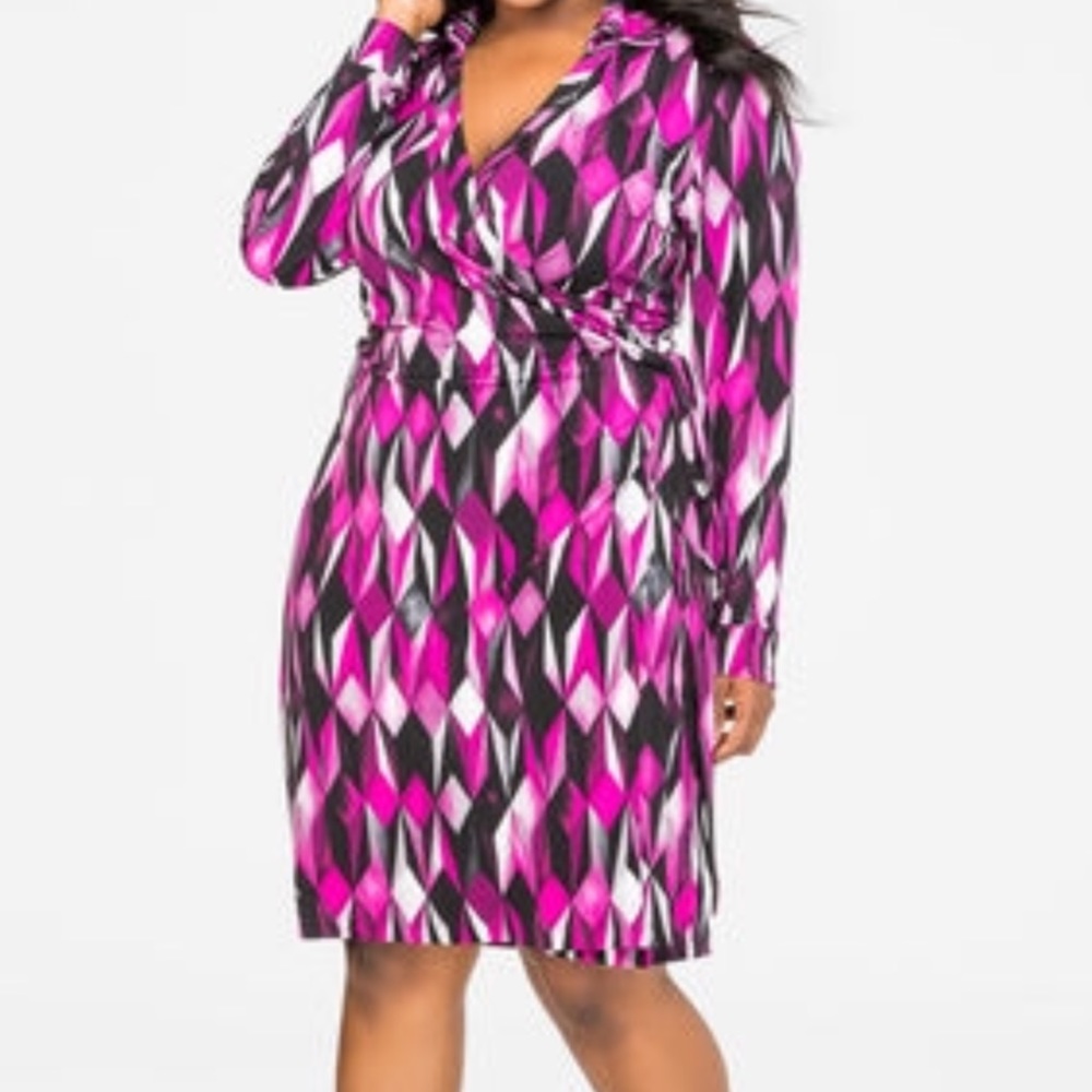 Ashley Stewart Woman’s Wrap Dress Sz 26/28 3x